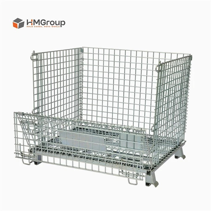 foldable steel mesh container
